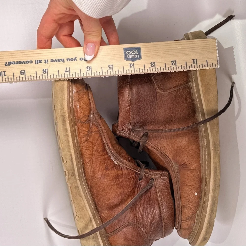 Ariat Brown Leather Moc Toe Chukka with White Traction Sole